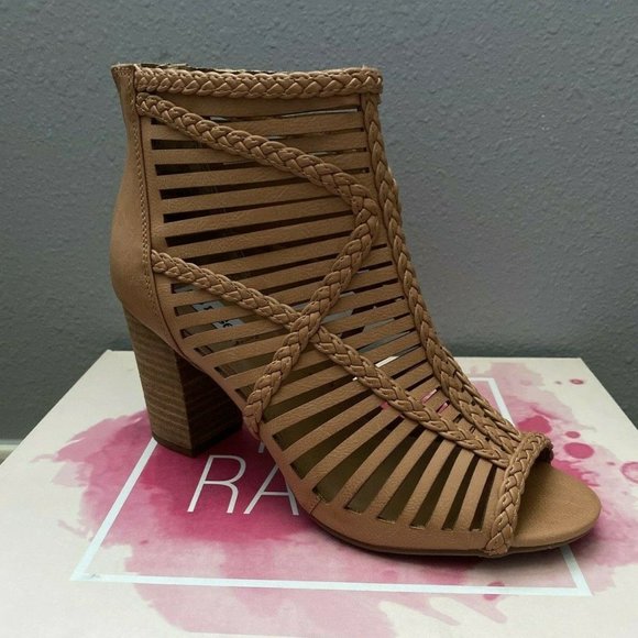 not rated open toe booties